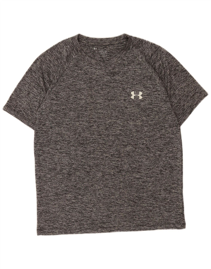 Under Armour Herre T-Shirt Top Lille Grå Flecked Polyester