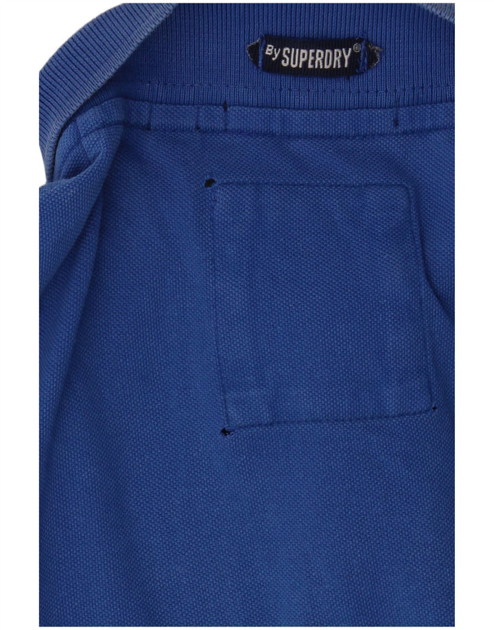 Superdry grafisk poloshirt til mænd 2XL blå bomuld