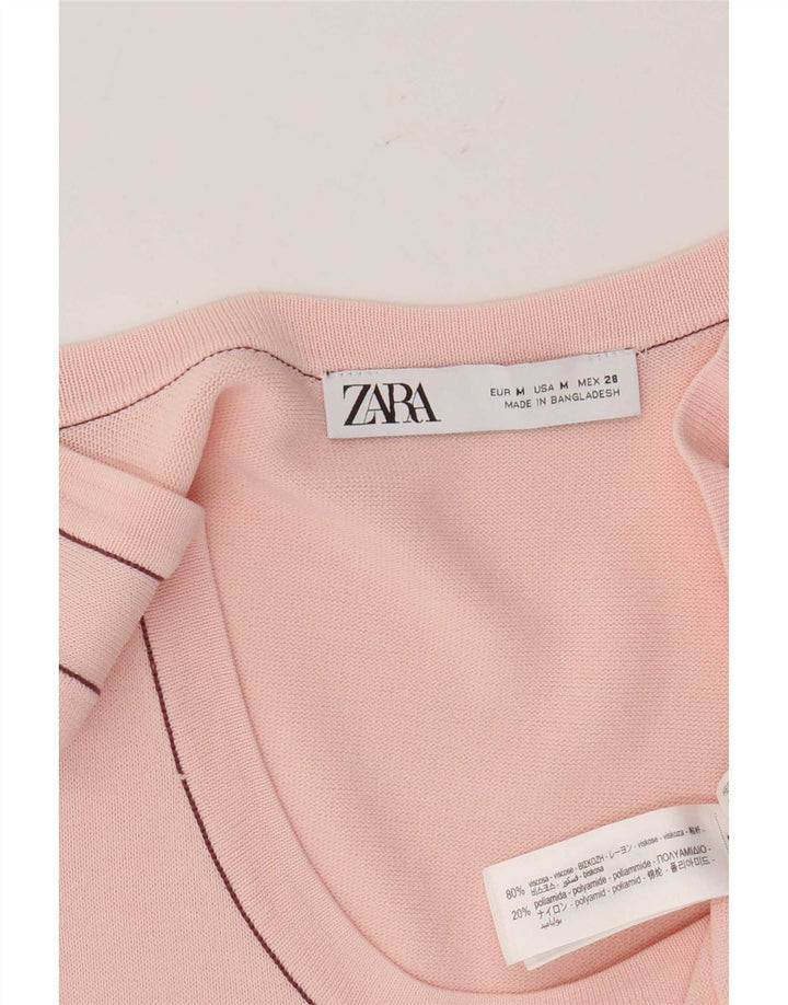 Zara Damevest Top UK 12 Medium Pink Viscose