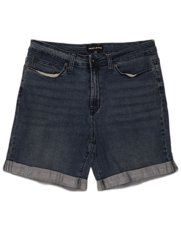 Dkny Dame Denim Shorts US 10 Large W30 Blue Cotton