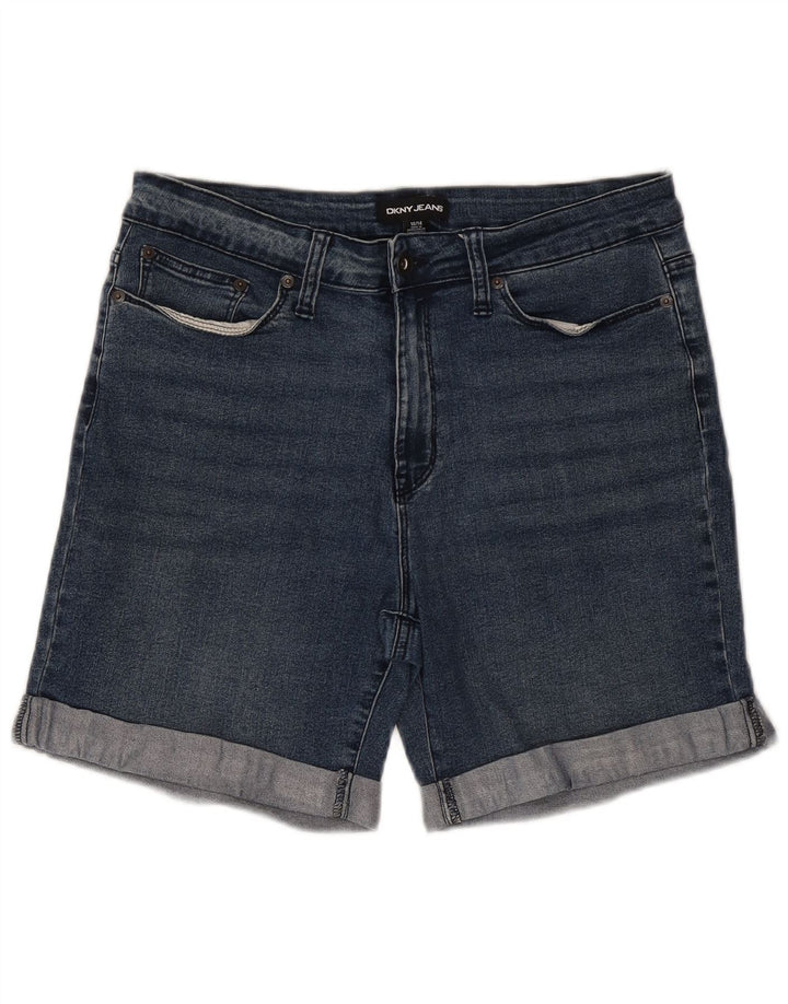 Dkny Dame Denim Shorts US 10 Large W30 Blue Cotton