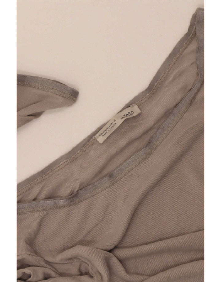 Zara Dame Top 3/4 ærme UK 12 Medium Grå