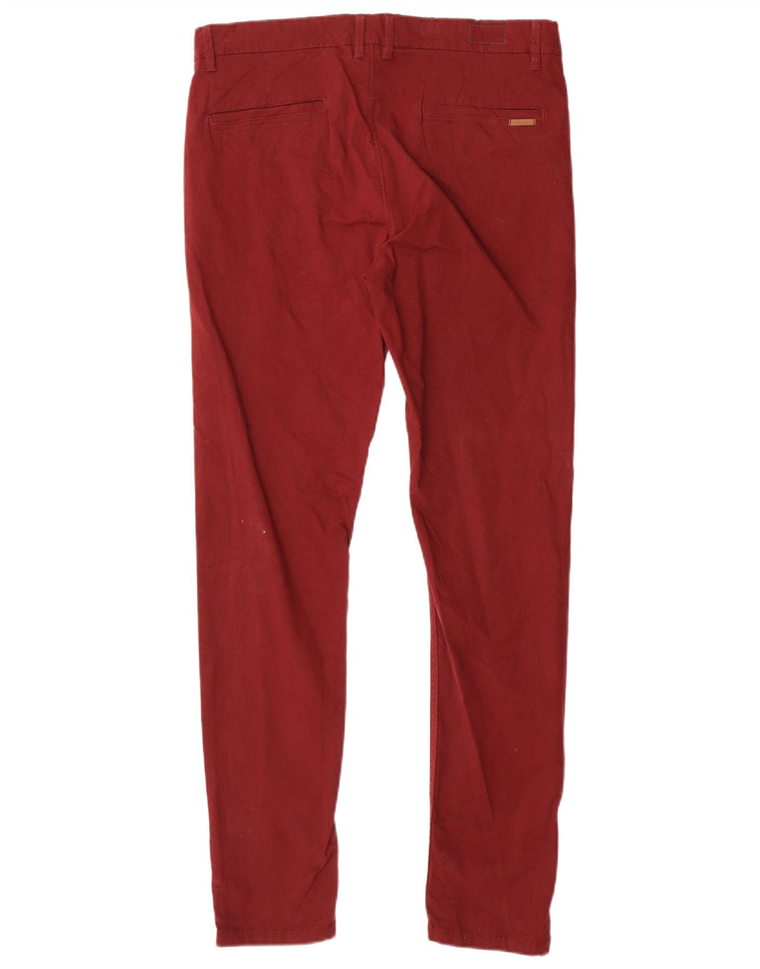 Zara Herre Slim Chino Bukser EU 42 Medium W32 L30 Maroon