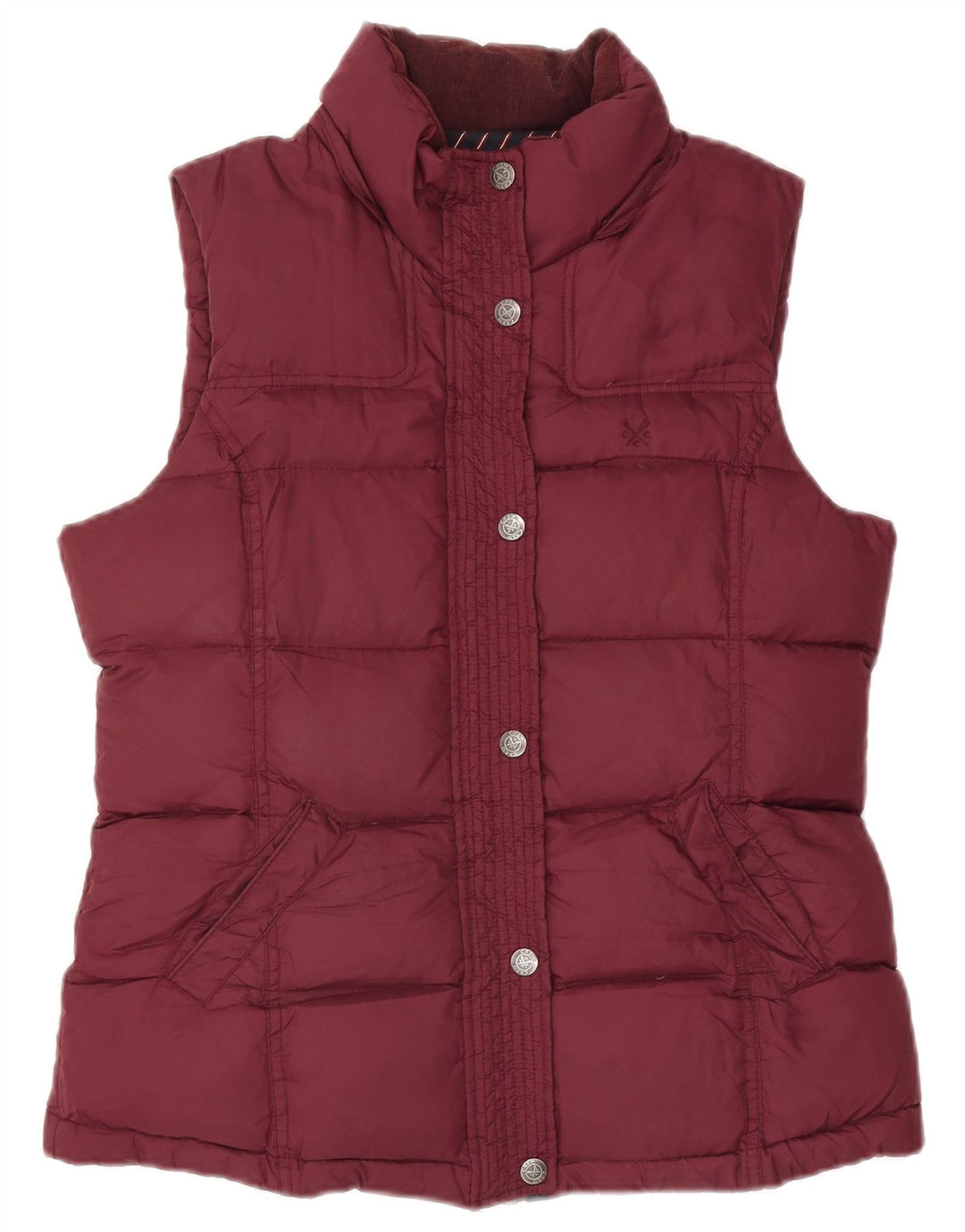 Besætningstøj Dame Polstret Gilet UK 12 Medium Maroon Polyester