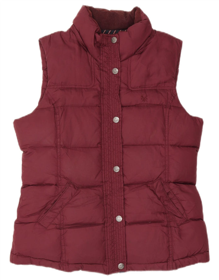 Besætningstøj Dame Polstret Gilet UK 12 Medium Maroon Polyester