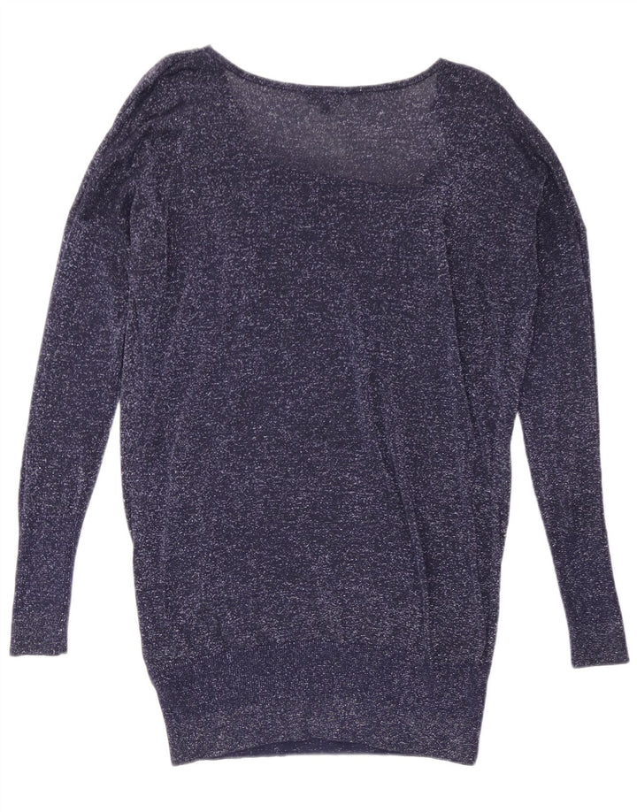 Phase Eight Dame Boat Neck Jumper Sweater UK 12 Medium Navy Blue Viscose