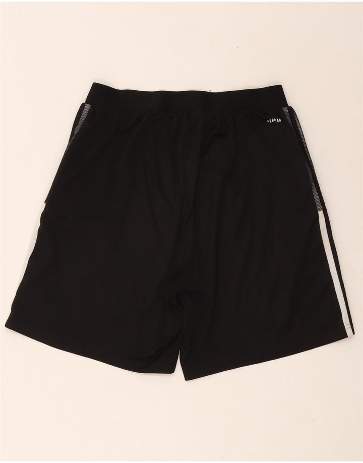 ADIDAS Aeroready grafiske sportsshorts til mænd, store sorte polyester