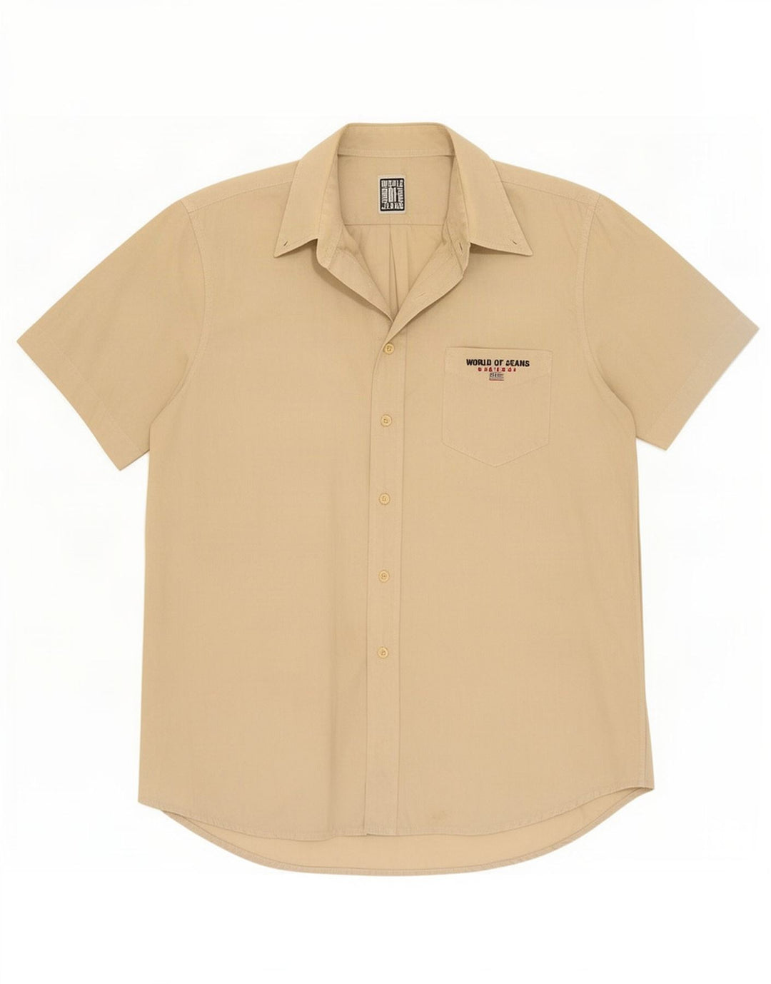 Cassuci Kortærmet Herreskjorte Medium Beige