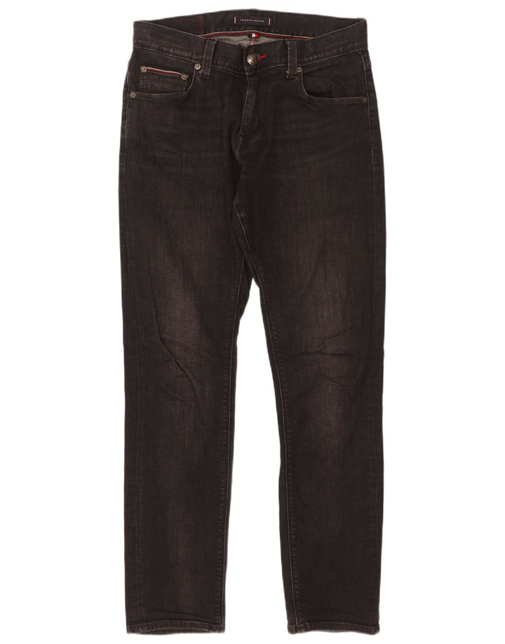 Tommy Hilfiger Herre Slim Jeans W30 L32 Sort Bomuld