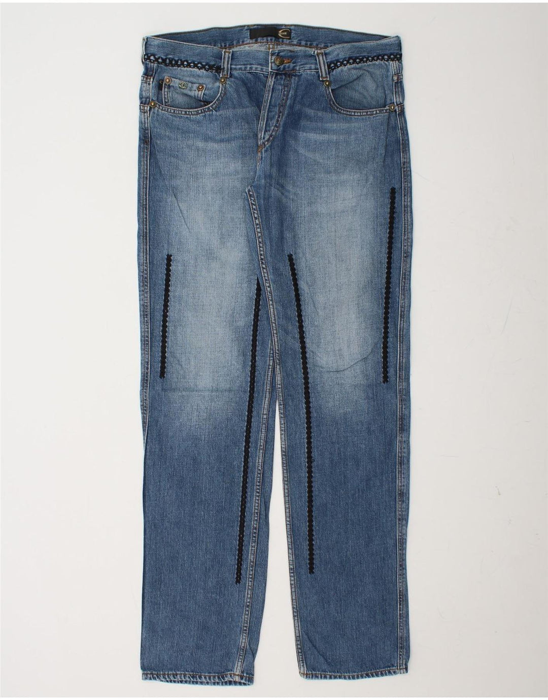 JUST CAVALLI Herre Ittierre Straight Jeans IT 52 XL W38 L36 Blå Bomuld