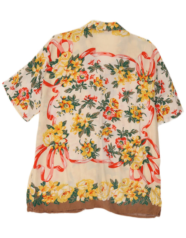 Giulia Galanti kortærmet skjorte til kvinder UK 16 Large Multicolored Floral