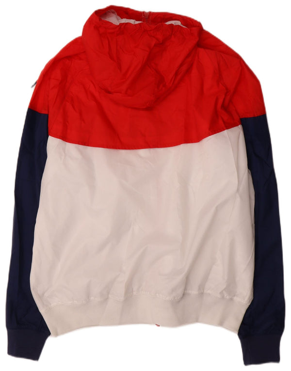 Nike Herre Hætte Loose Fit regnjakke UK 40 Large White Colourblock Nylon