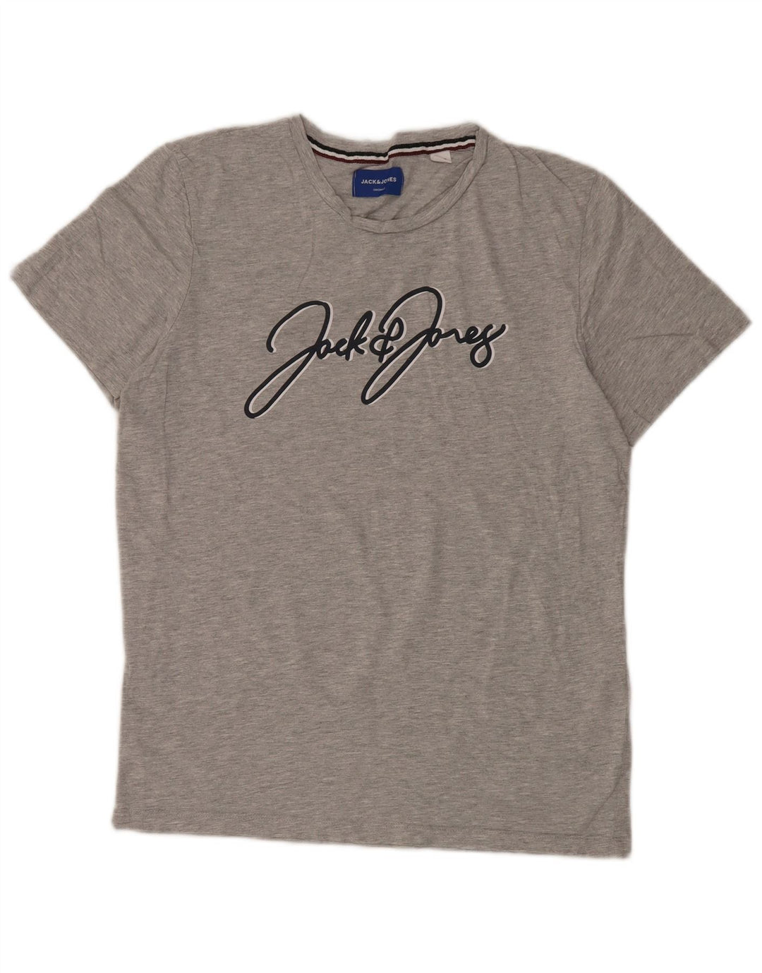 Jack & Jones Herre grafisk T-shirt top lille grå bomuld
