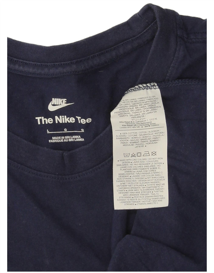 Nike T-shirt top til mænd, stor marineblå bomuld