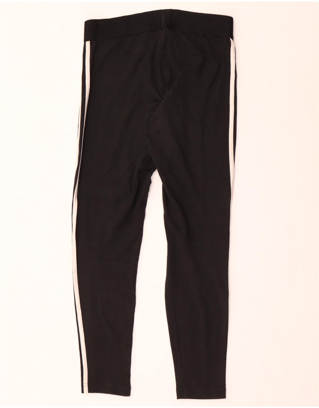 ADIDAS Dame Leggings UK 12/14 Medium Sort Bomuld
