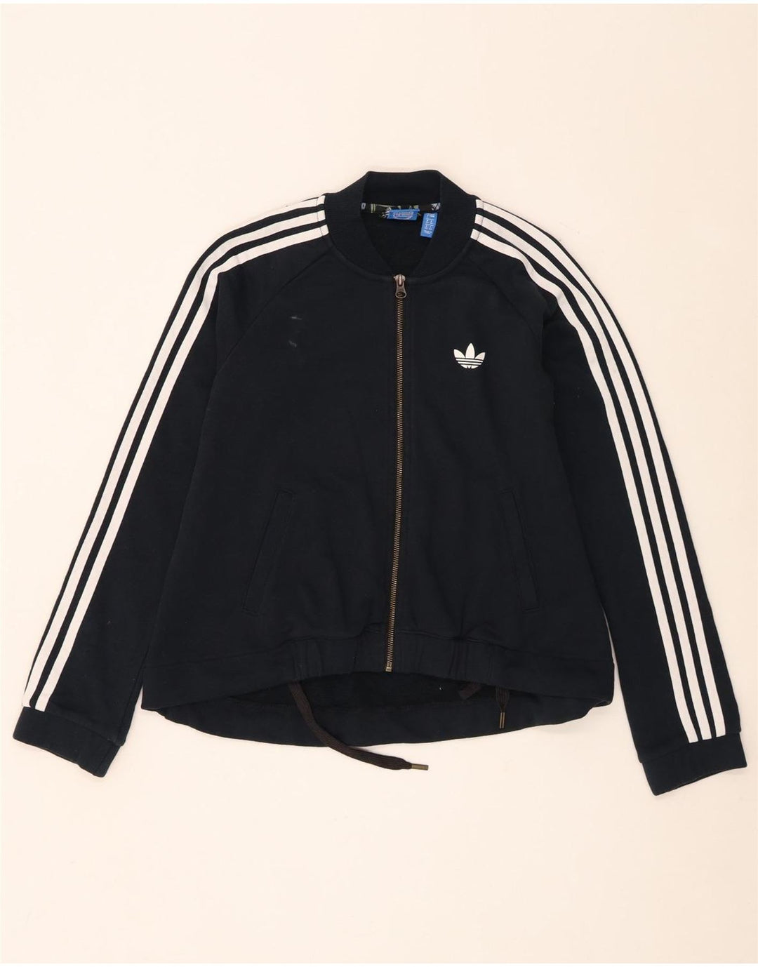 Adidas Dame Grafisk Træningsdragt Top Jacket UK 8 Small Black Bomuld