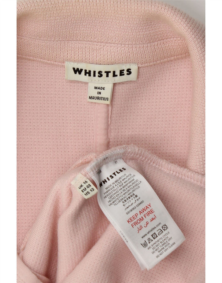 Whistles Dame 2 Button Blazer Jacket UK 16 Large Pink Bomuld