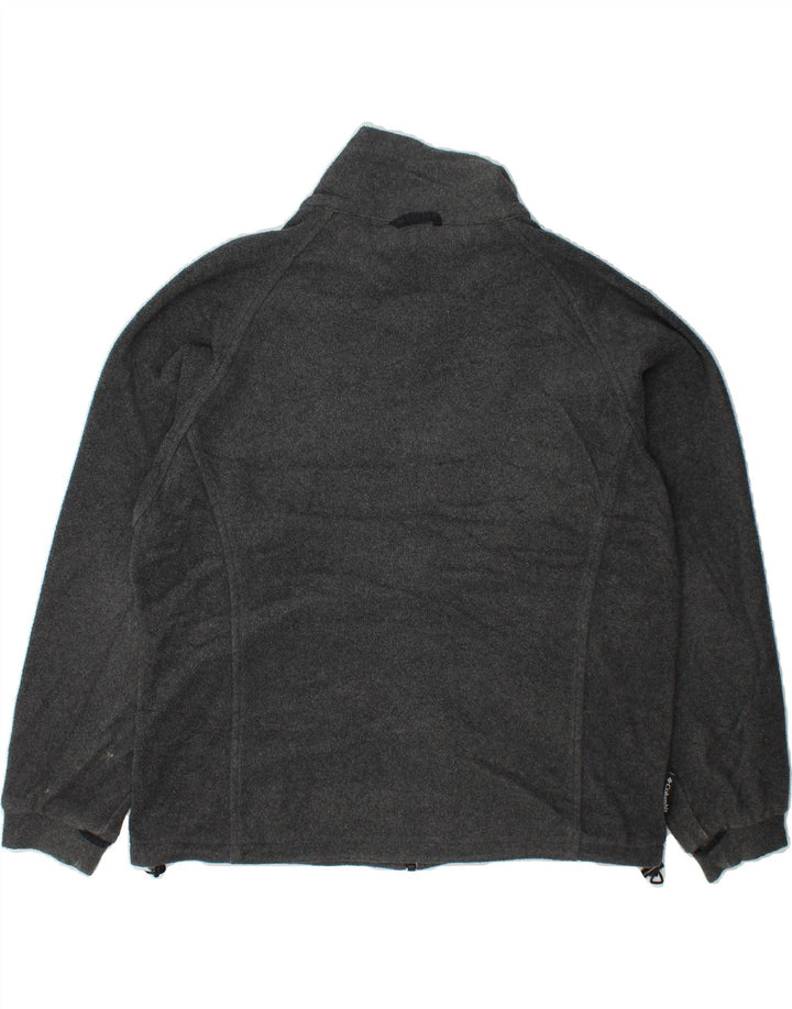COLUMBIA Womens Oversized Fleece Jacket UK 14 Medium Grey Vintage Columbia and Second-Hand Columbia from Messina Hembry 