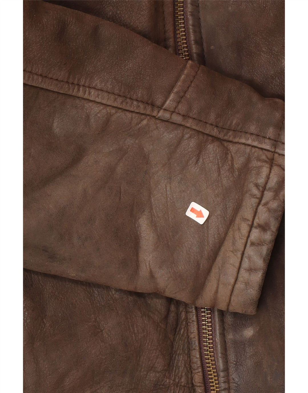 Vintage Herre Læderjakke UK 38 Medium Brun Læder