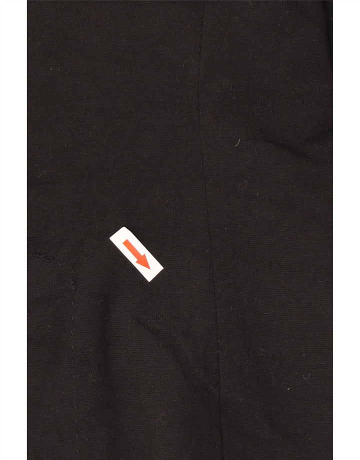 Zara Dame 1 Knap Blazer Jacket UK 12 Medium Sort Polyester