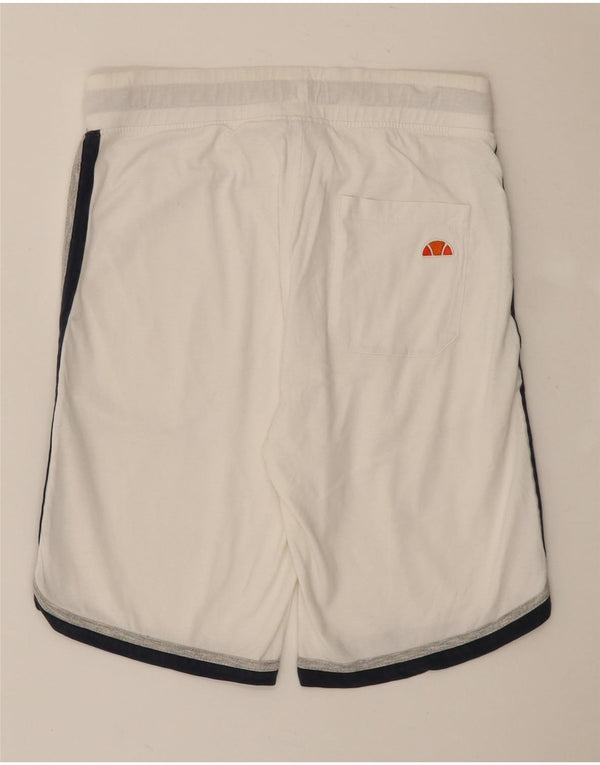 Ellesse Herre grafiske sportsshorts Medium White Colourblock Bomuld