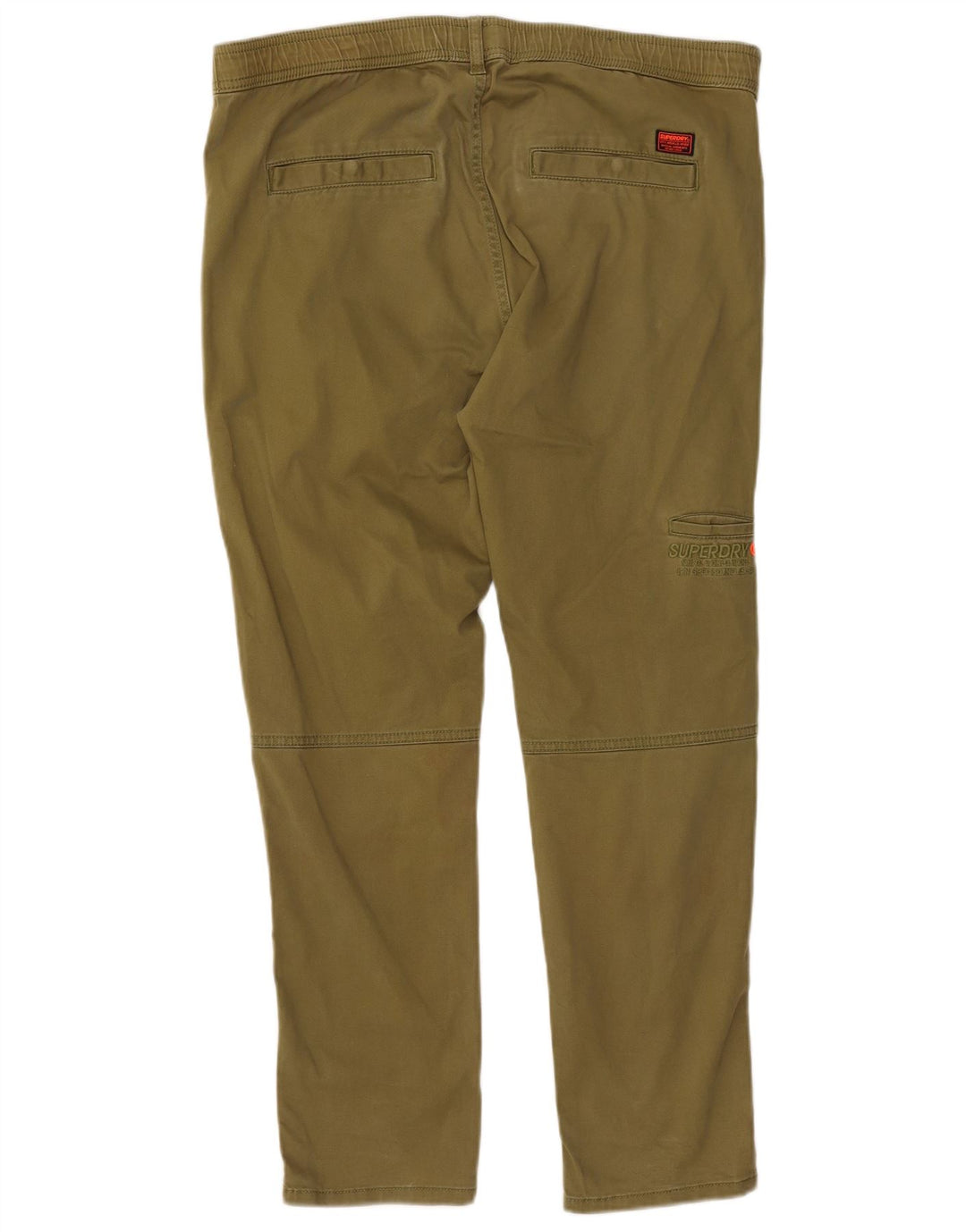 Superdry Mens Slim Cargo Trousers W34 L30 Khaki Cotton