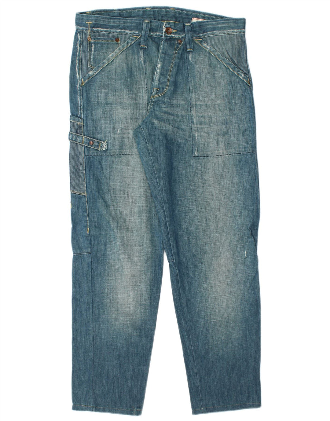 JACK & JONES Herre Cargo Tapered Jeans W33 L30 Blå Bomuld