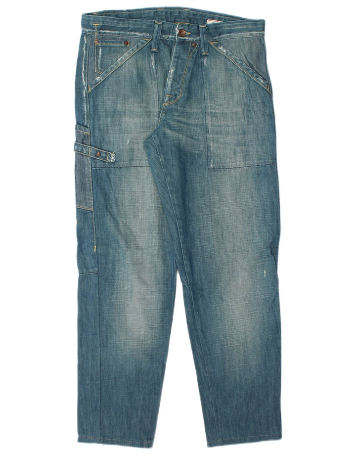 JACK & JONES Herre Cargo Tapered Jeans W33 L30 Blå Bomuld
