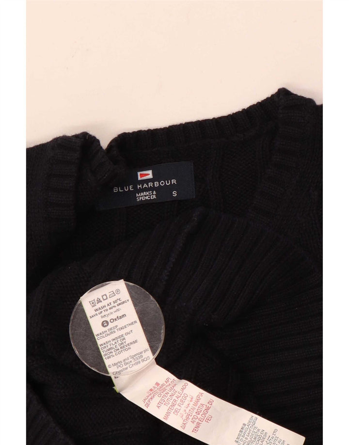 Marks & Spencer Herre Blue Harbor Crew Neck Jumper Sweater Small Navy Blue