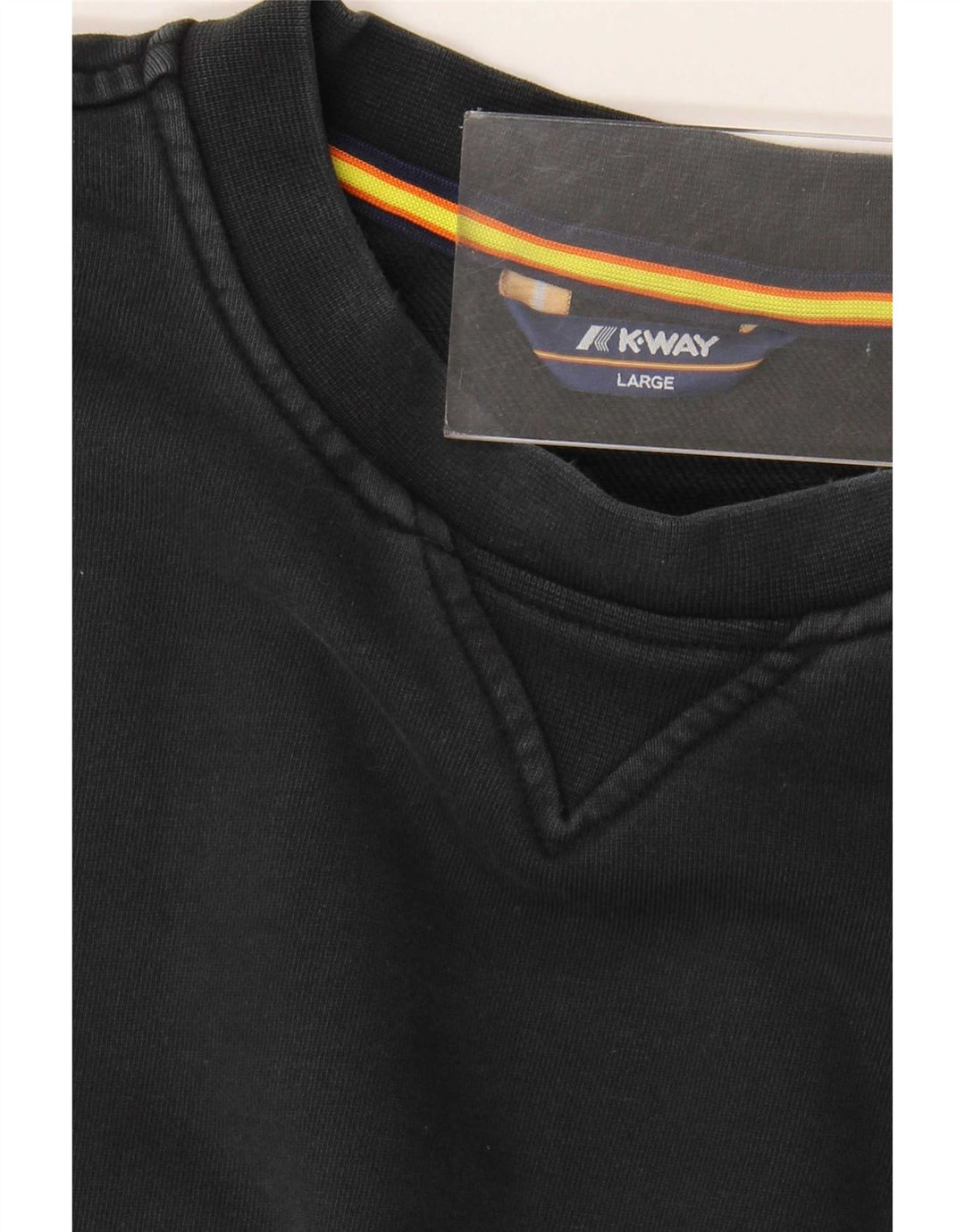 K-Way Herre Sweatshirt Jumper Stor Sort Bomuld