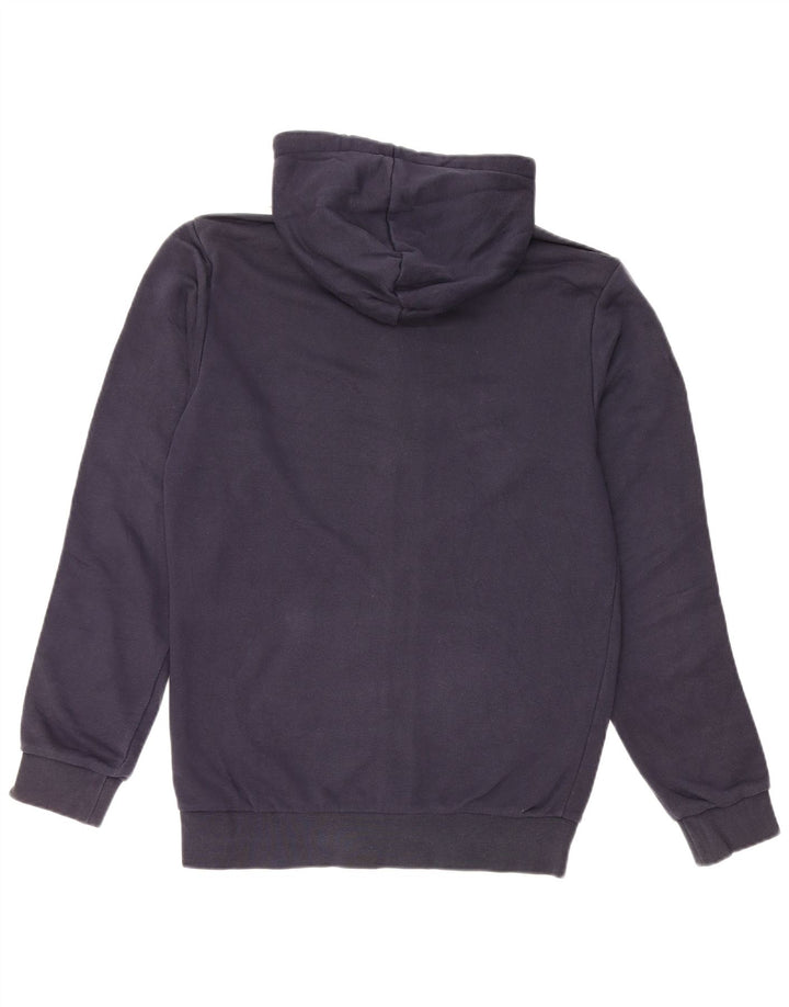 ADIDAS Mens Zip Hoodie Sweater Small Navy Blue Polyester