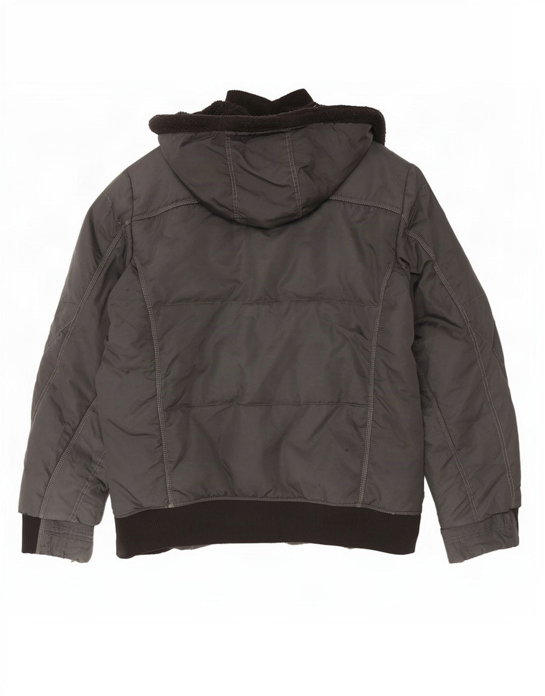 Gas Herre Hooded Bomber Polstret Jakke UK 42 XL Grå