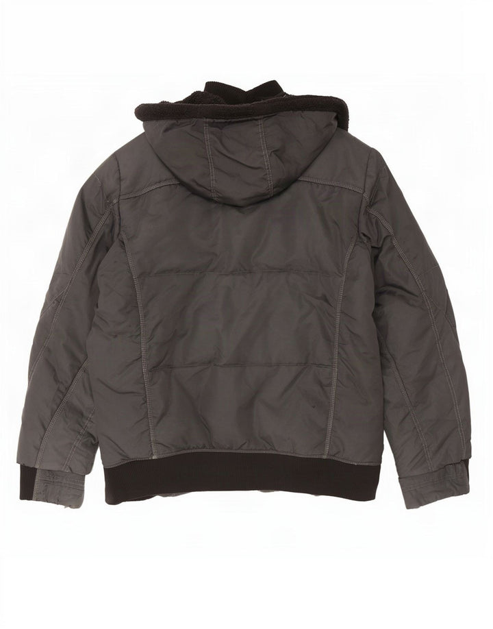 Gas Herre Hooded Bomber Polstret Jakke UK 42 XL Grå