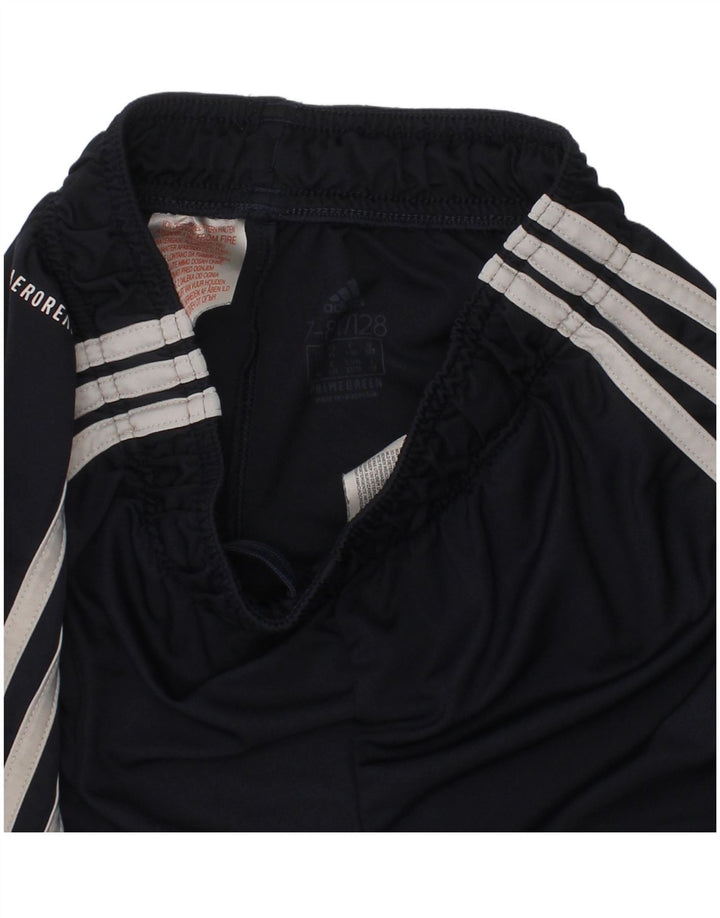 ADIDAS Boys Aeroready Sport Shorts 7-8 Years Navy Blue Polyester