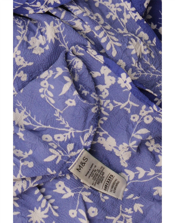 MARKS & SPENCER Regular Maxi-kjole til kvinder UK 16 Large Blue Floral