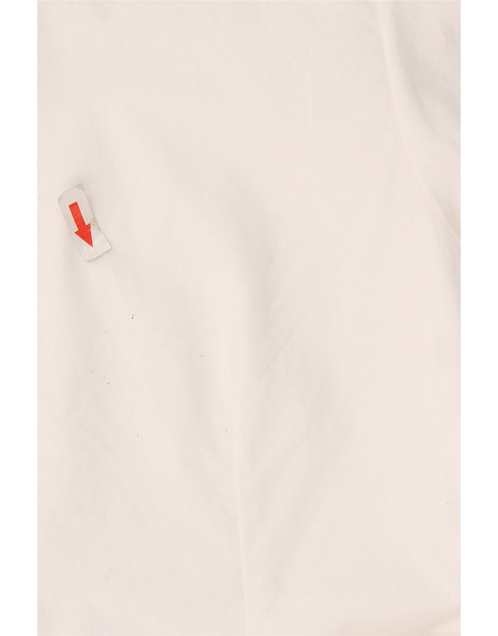 Vintage kortærmet skjortebluse til kvinder UK 12 Medium White