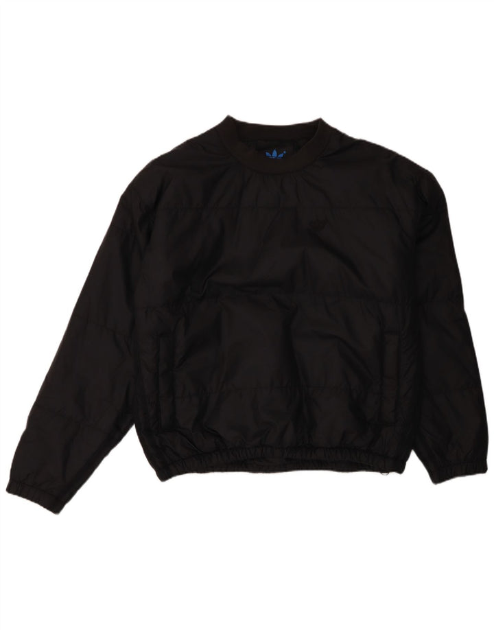 Adidas Herre Oversized Pullover Polstret Jakke UK 34 XS Sort Polyester