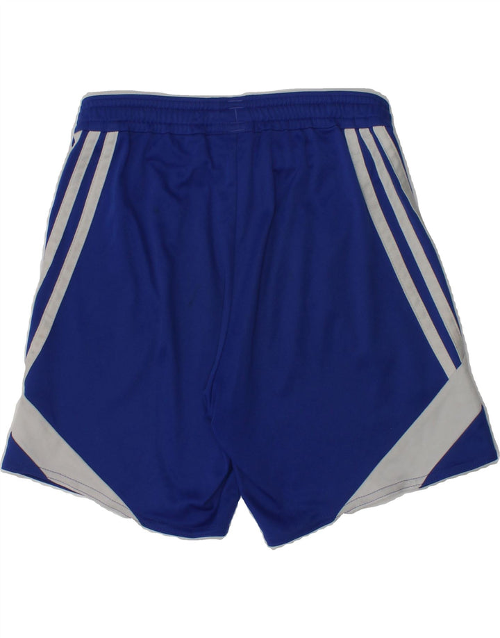 ADIDAS Boys Sport Shorts 7-8 Years Small Blue Colourblock | Vintage Adidas | Thrift | Second-Hand Adidas | Used Clothing | Messina Hembry 