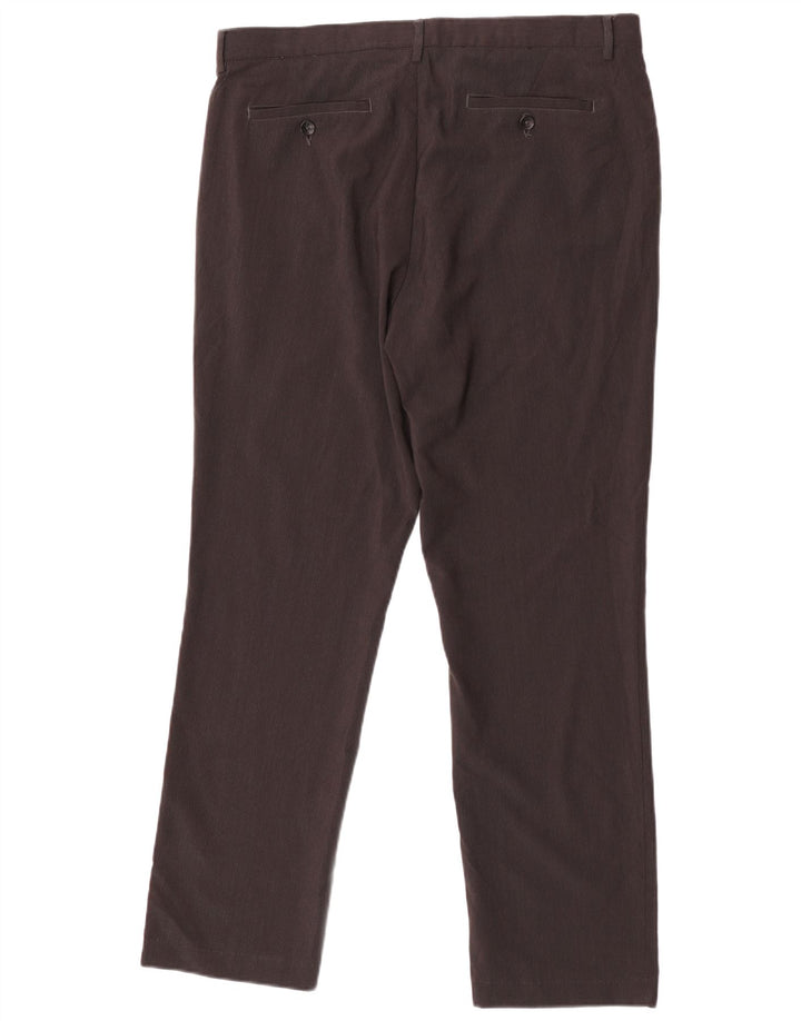 Calvin Klein Herre lige jakkesæt bukser W35 L30 brun polyester