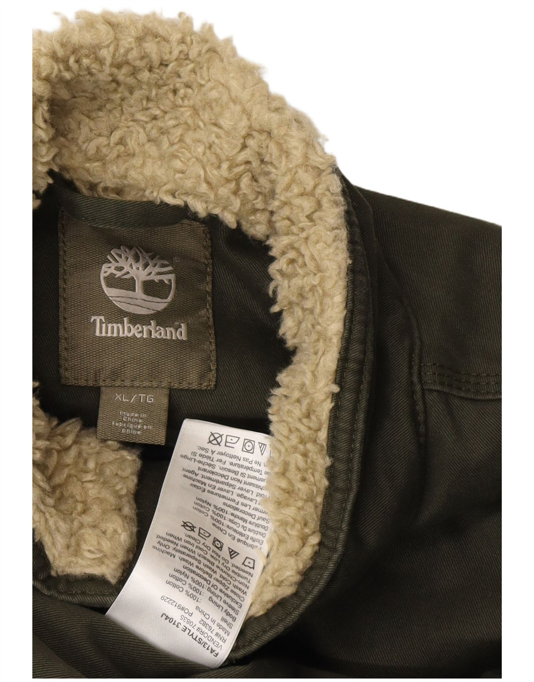 TIMBERLAND Herre Utility Jacket UK 42 XL Khaki Bomuld