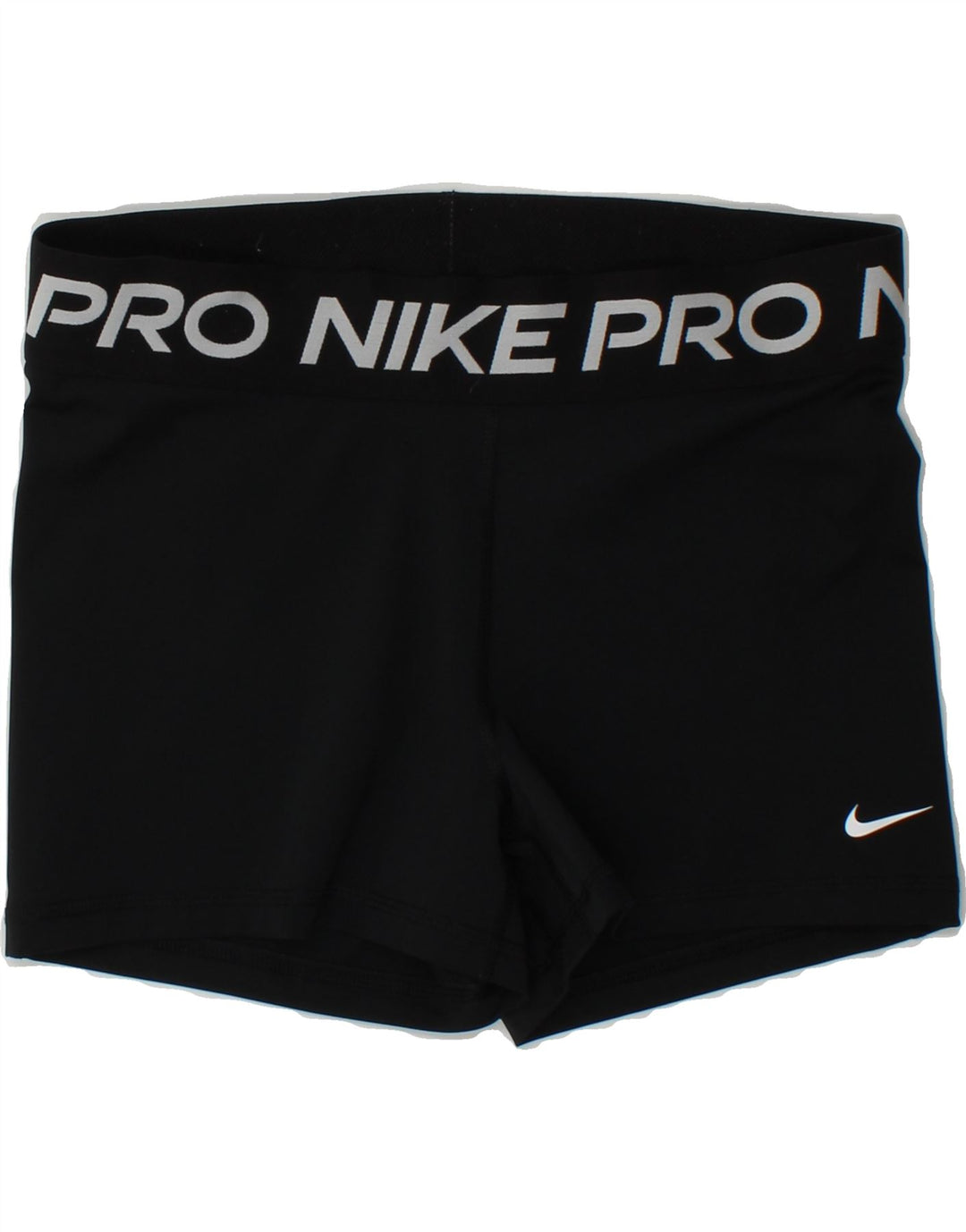 NIKE Womens Dri Fit Graphic Sport Shorts UK 16 Large  Black Polyester Vintage Nike and Second-Hand Nike from Messina Hembry 