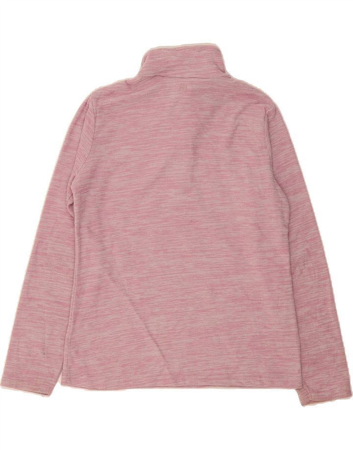 MOUNTAIN WAREHOUSE Womens Zip Neck Fleece Jumper UK 14 Medium Pink Vintage Mountain Warehouse and Second-Hand Mountain Warehouse from Messina Hembry 