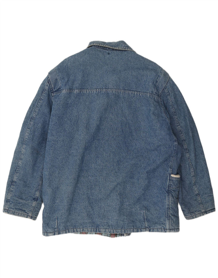 Wampum Herre Denim Coat UK 40 Large Blue Cotton
