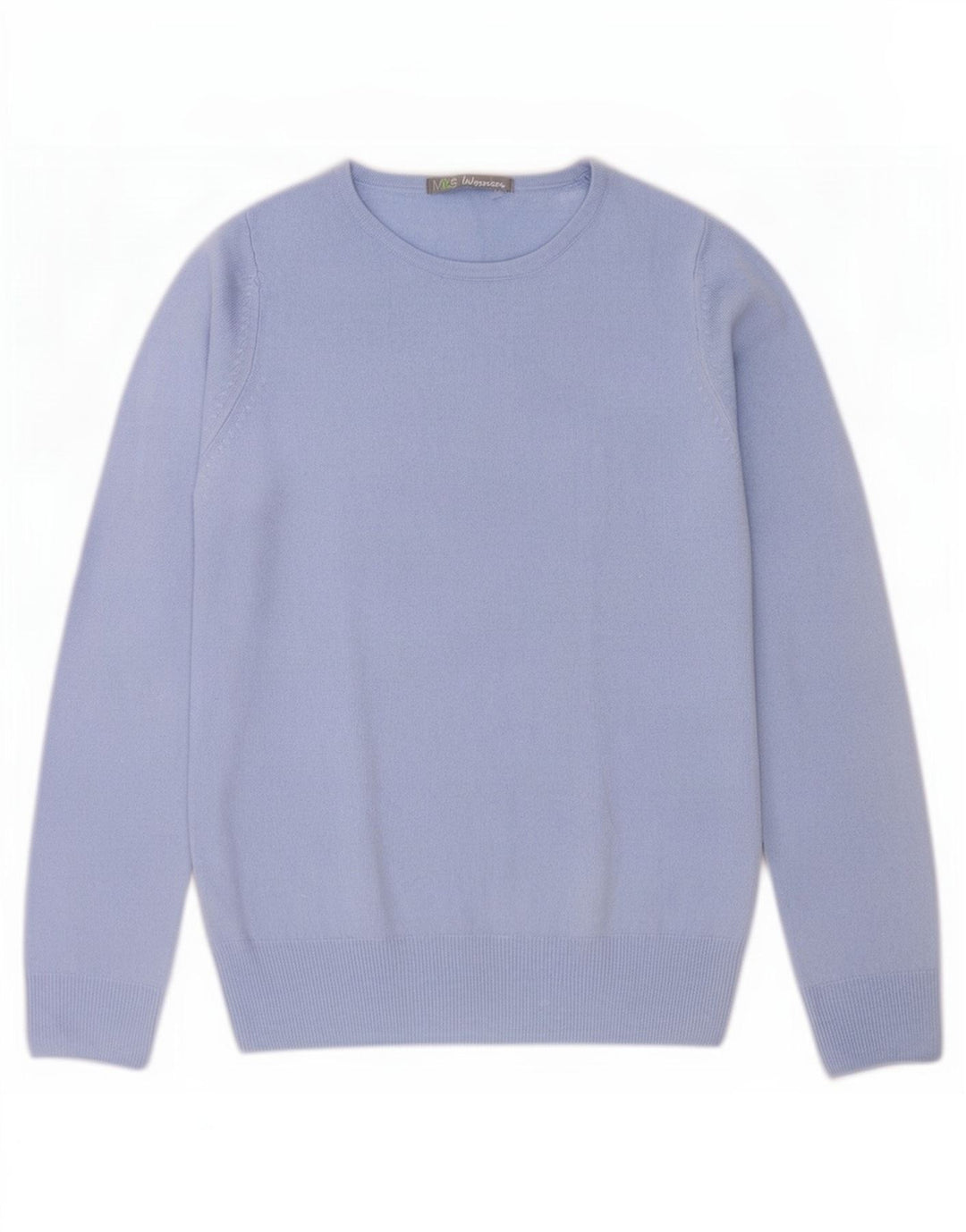 Marks & Spencer Dame sweater med rund hals DK 8 Lille blå akryl
