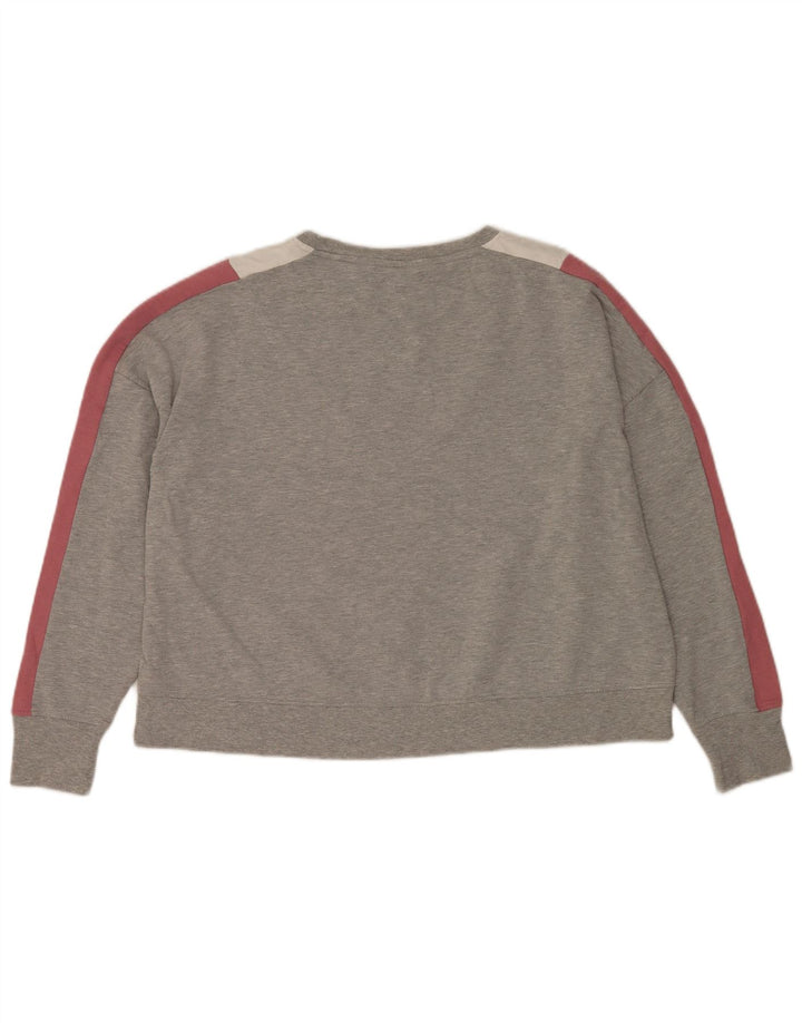 Marks & Spencer Womens Crop Sweatshirt Jumper UK 20 2XL Grå Colourblock