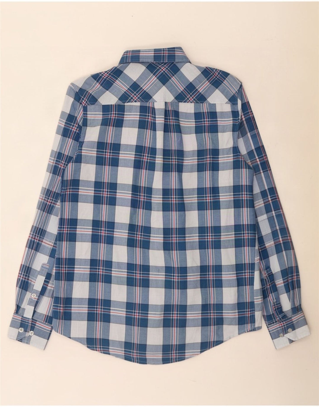 Ben Sherman herreskjorte mellemblå ternet bomuld