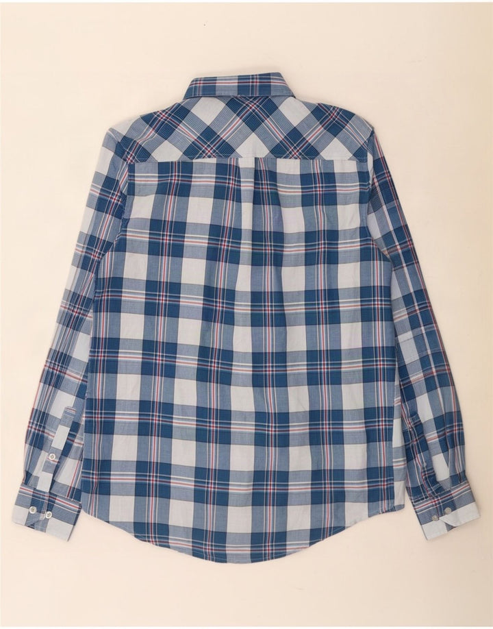 Ben Sherman herreskjorte mellemblå ternet bomuld