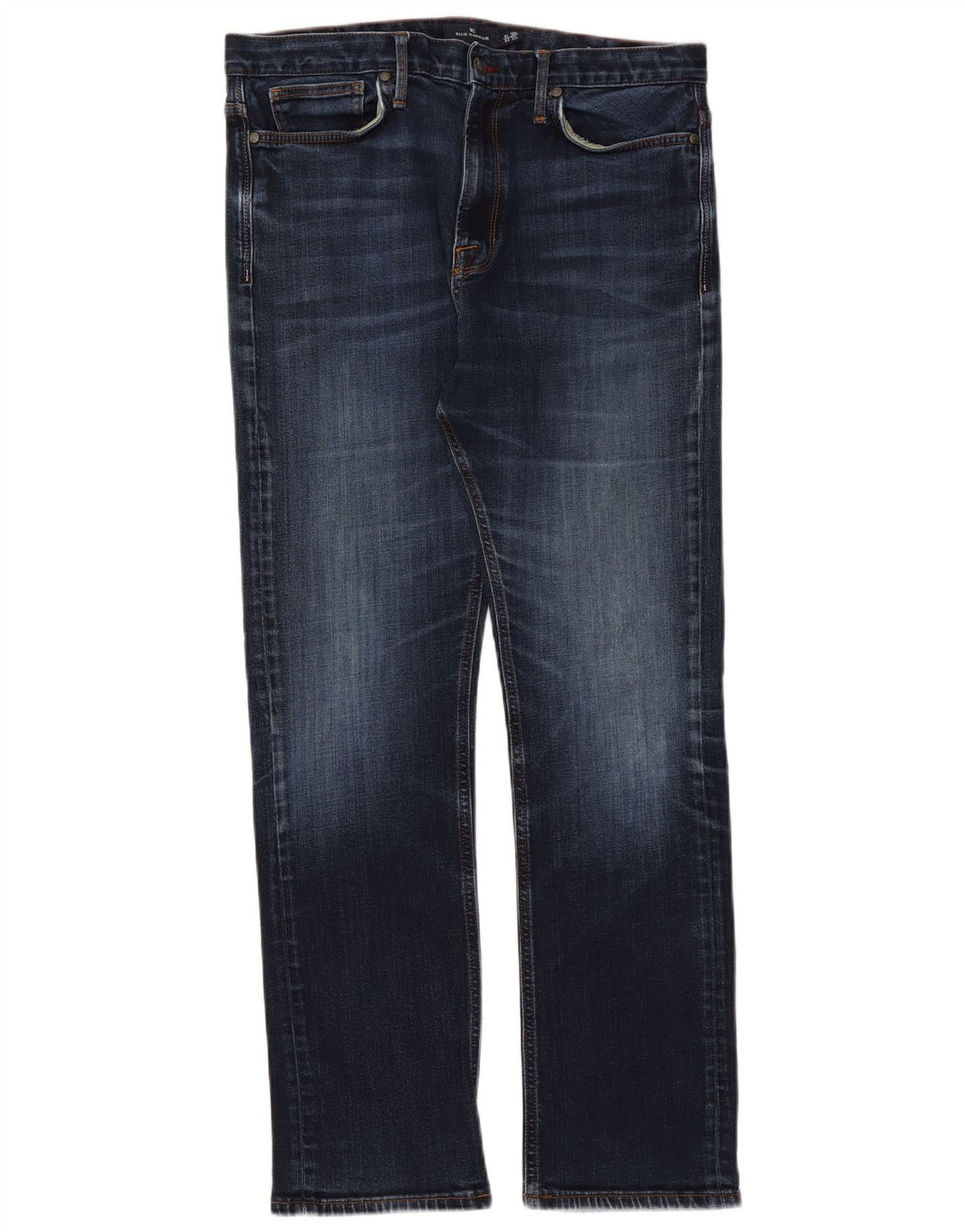 Marks & Spencer Dame Blue Harbor Straight Jeans W36 L31 Marineblå Bomuld