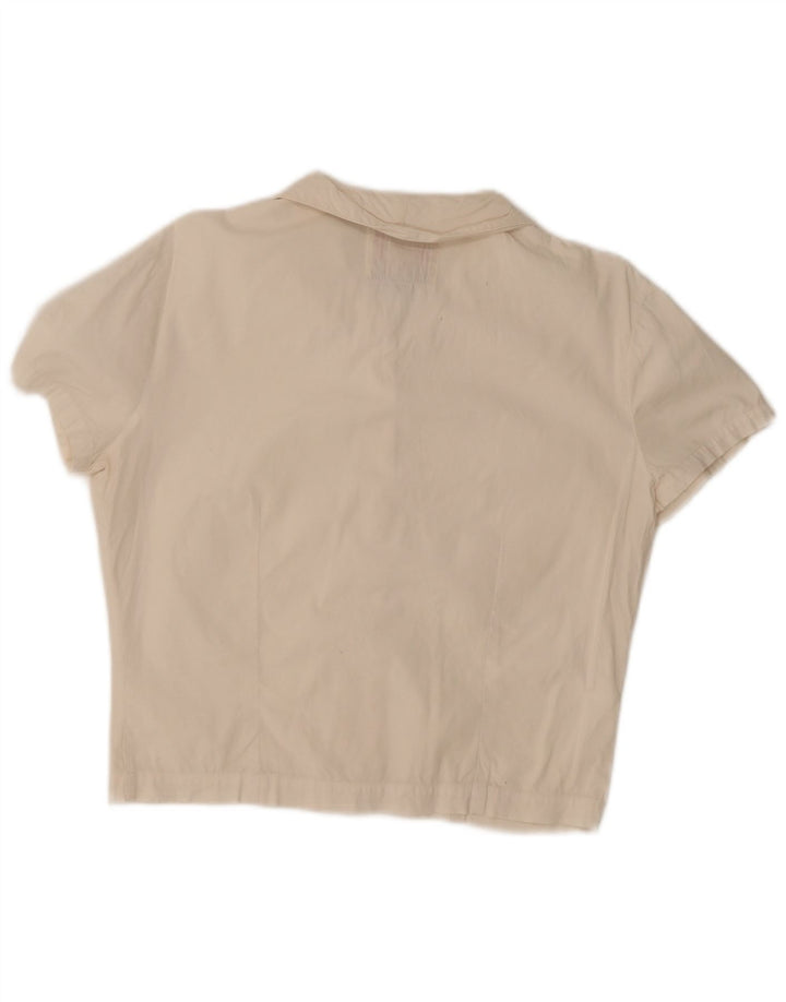 Levi's Dame Oversized Crop Kortærmet skjortebluse UK 10 Small White