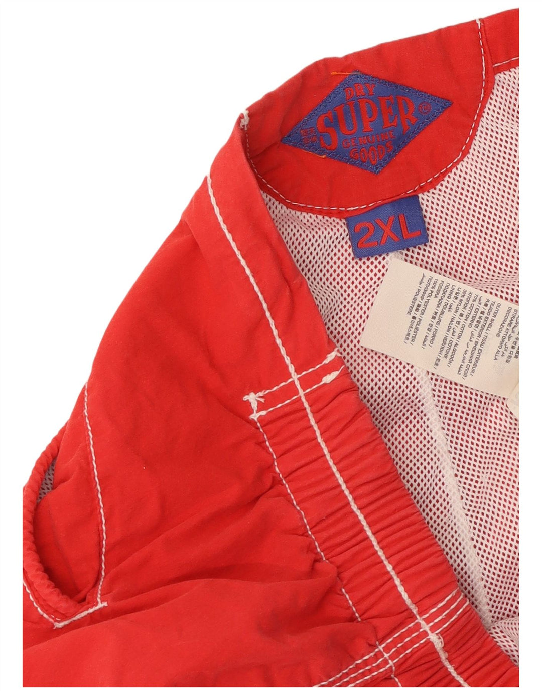 Superdry Badeshorts til mænd 2XL rødt bomuld